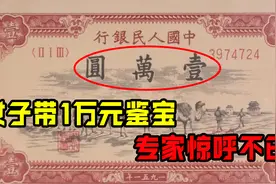 女子带1万元面额纸币鉴赏，莫非来自韩国？专家：先站稳听我说图片