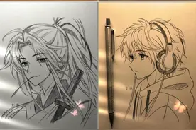 漫画不会画男生头像的朋友，进来看看！线稿收藏图片