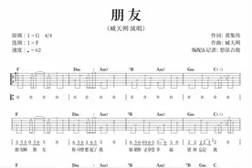 《朋友》(臧天朔)吉他弹唱曲谱分享图片