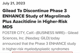 吉利德CD47抗体折戟三期MDS临床，中国Biotech有望后发先至图片