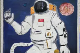 庆祝神舟十三号载人飞船回家！贵州赤水文化中学师生创作《航天强国》系列作品图片