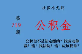 公积金不是法定缴纳？找劳动仲裁？错！找法院？错！应该找谁？图片