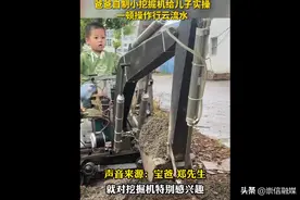 羡慕！爸爸造小挖掘机给儿子实操，一顿操作行云流水！图片