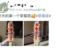 全网甜妹跟风的草莓塔，我吃像吞大宝剑图片