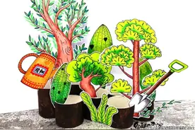 教程丨少儿美术课程《植树节，来种树吧》图片