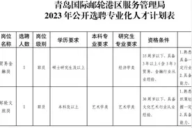青岛国际邮轮港区服务管理局2023年公开选聘报名开始图片