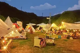 豫西大峡谷“露营烧烤音乐会”五一开炉，音乐助兴，把酒言欢图片