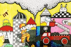 绘画作品展播⑥ | 萌娃心中也有消防梦！图片