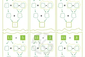 通用版！一年级数学破十法（20以内减法）专项练习，家长收藏图片