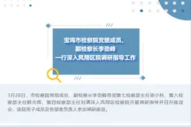 【凤翔检讯】宝鸡市检察院党组成员、副检察长李劲峰一行深入凤翔区院调研指导工作图片