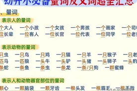 幼儿园必会的反义词对子歌和语文量词图片