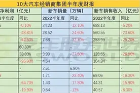 10大汽车经销商半年报：营收售前售后全线下滑，4S店比修理厂还难图片