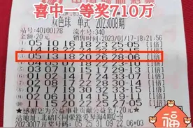 重庆彩民20元机选票喜中双色球710万大奖！两点质疑声引网友热议图片