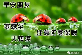 寒露早上好祝福语表情图片图片