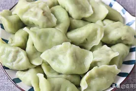 冬天多吃油菜馅饺子，不放鸡蛋，不放肉，补铁补钙，比肉饺子还香图片