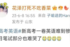 新高考一卷英语难度暴涨，作文无处下笔 考生:眼泪比字多！图片