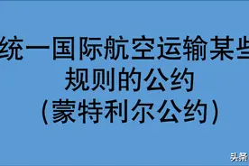 现行有效：《统一国际航空运输某些规则的公约》（蒙特利尔公约）图片