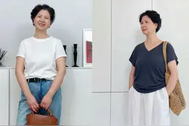 女人不管年纪多大，都别再T恤塞裤腰了！油腻显胖，大妈感十足图片