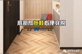 进门一堵墙，门厅咋装修？图片