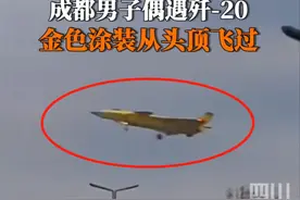 成都市民目睹歼-20低空飞行，金色涂装从头顶飞过！现场炸锅了图片