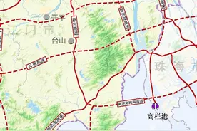 广东省规划中深圳至南宁高速公路江门市路段的线路走向图片