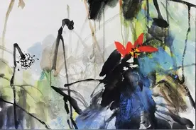 愿做凡间一朵莲//刘存惠国画荷花里的五彩斑斓图片