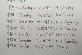 教育盘点(4)：Monday到Sunday，让孩子一次“巧记”，终生难忘图片