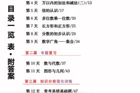 寒假作业总复习：三年级数学（人教版）附答案，假期必备！图片