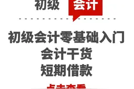 初级会计零基础入门：会计干货 | 短期借款图片