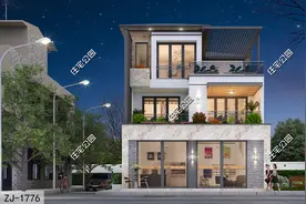 9×19米临街商铺小别墅，一楼开店二楼自住，当老板的感觉就是爽图片