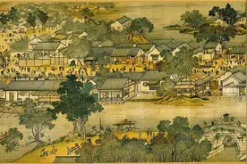 将清明上河图放大，看出一尴尬场景，树下睡觉小伙在干什么图片