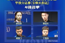 4强出炉！耿铭齐双赛点逆转楚霸王，张太硬造6赛点神逆转图片