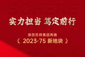 实力担当，笃定前行，苏荷集团再摘新地，为城市再续新章图片