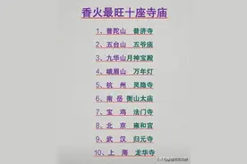 香火最旺十座寺庙排名，你去过哪些图片