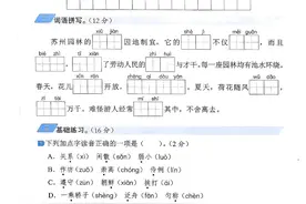 三年级下册语文：期中核心素养综合检测卷附答案，提前给孩子练习图片