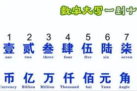 一到十的大写，你知道怎么写的吗？建议收藏！图片