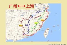 广州至上海的4条高铁通道，最快竟然不是走南昌，而是走沿海通道图片