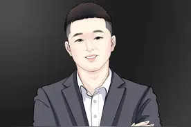 换一换你的头像吧 西装男士手绘漫画 成熟稳重简约大气图片