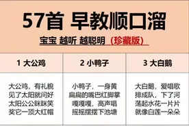 57首哄娃儿歌，0-3岁早教顺口溜，睡前必读图片