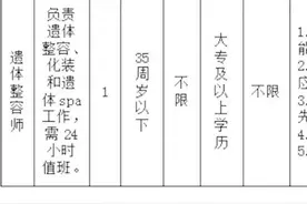年薪15万元招美容师，要求负责“遗体SPA”图片