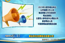 【视频】太原事业单位招聘笔试成绩公布图片