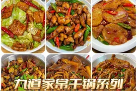 九种干锅菜系列的家常做法，麻辣鲜香，好吃到舔盘子！图片