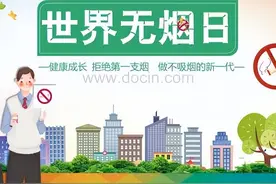 共创无烟环境，世界无烟日PPT模板、手抄报分享图片