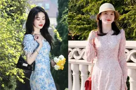 曾被嫌弃的“碎花裙+运动鞋”，如今半个时杂都在穿，回头率超高图片