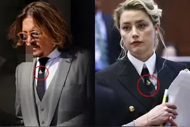 蛇蝎前妻抄德普造型出庭，GUCCI蜜蜂领带背后，疑混淆视听心理战图片