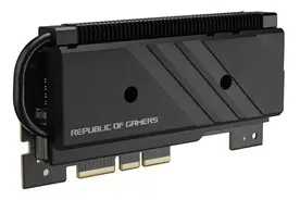 ROG 推全新 PCIe 5.0 SSD 转接卡，插在 DDR5 插槽上图片