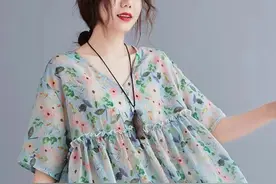夏季清新娃娃衫裁剪图，制作很简单适合新手做！图片