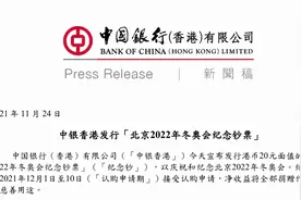 冬奥会钞公告发行！发行量仅200万！12月1日开始预约图片