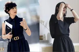 “小黑裙+浅口鞋”，这才是50岁女人该有的打扮，优雅又高贵图片