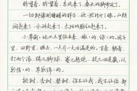《春》散文名篇硬笔书法作品欣赏图片